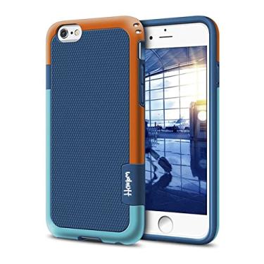 Imagem de Capa híbrida à prova de choque 2 em 1 Candy Color para iPhone 14 13 12 Mini 11 Pro XS MAX XR 6 7 8 Plus Acessórios de capa de silicone rígido e macio, azul, para 6Plus 6sPlus