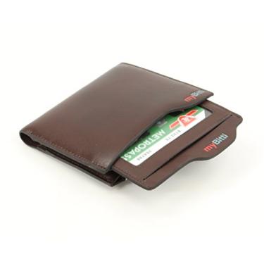 Imagem de Carteira masculina clássica executiva com bolso para moedas, spanish brown, Small