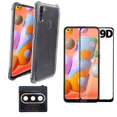 Imagem de Kit Capa Antishock + Película 9D Nano Blindada + Película Câmera Compatível Samsung Galaxy A11