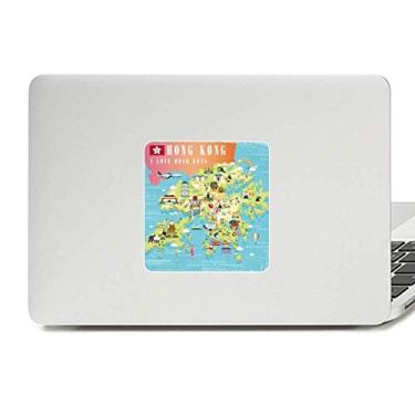 Imagem de I Love Hong Kong Mapa China Localização Decalque Vinil Paster Laptop Decoração PC