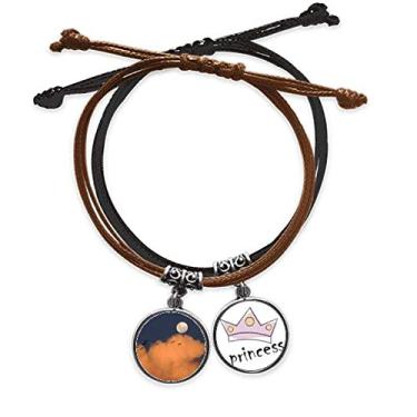 Imagem de DIYthinker Lua, nuvens escuras, arte deco, presente, pulseira moderna, corrente de mão, pulseira de princesa de couro