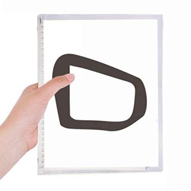 Imagem de Caderno de anotações com sobrenome chinês com desenho de folhas soltas e diário recarregável