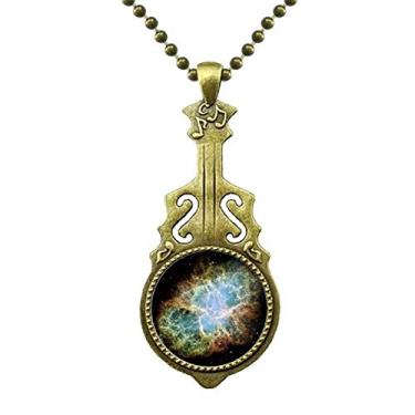 Imagem de DIYthinker Colar de nebulosa misteriosa com pingente de guitarra antiga