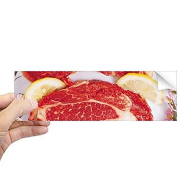 Imagem de DIYthinker Adesivo retangular com textura de carne crua de bife, adesivo para janela de notebook