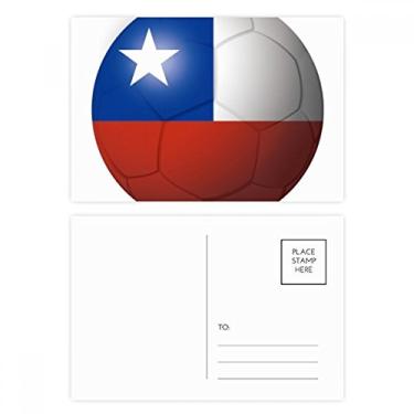 Imagem de Conjunto de cartões postais de futebol americano com bandeira nacional do Chile