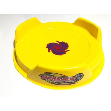 Lançador de Beyblade Corda B-00 com Rotação Dupla Amarelo na