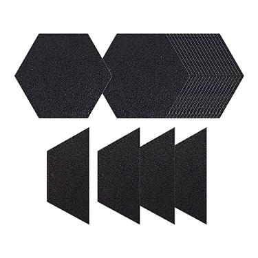 Imagem de Amagogo Almofadas de tração de prancha de surf hexagonal sem cera, almofadas de deck premium, tapete de aderência para pranchas de surf, skimboard grip, Superfície fosca