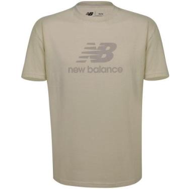 Imagem de Camiseta New Balance Essentials Basic - Masculino - Bege