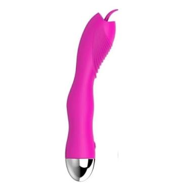 Imagem de Vibrador Estimulador Ponto G Toque Aveludado Com Língua Mágica Na Ponta E Textura Massageadora Pink 16,8x4,9cm MVA1109.Pilha