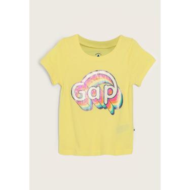 Imagem de Infantil - Camiseta GAP Logo Arco-Íris Amarela GAP 629036 menina