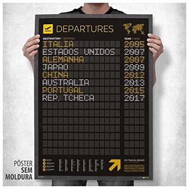 Imagem de Pôster Meu Painel de Embarque - Departures A1 (59x84cm) + Adesivos p/Listar os Destinos
