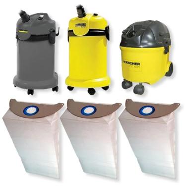Imagem de 3 Sacos Refil Coletor de Papel Descartável para Aspirador Karcher A2103 - A2104 - NT181 - NT20/1 Cartucho Bag Tambor