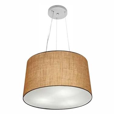 Imagem de Lustre Pendente Cone Cúpula Tecido 30/45x40, Vivare Iluminação, Pendente4153 LP, Palha, Médio
