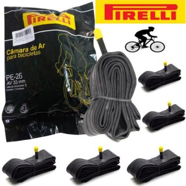 Imagem de Kit 6 Câmaras De Ar Pirelli Bike Aro 26 Bico Grosso 33mm