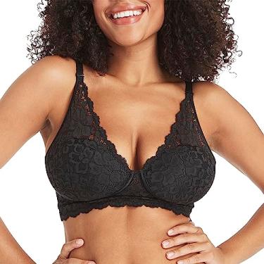 Imagem de Maidenform Sutiã sem fio conversível de renda Pure Comfort DM1188, Preto, 34A
