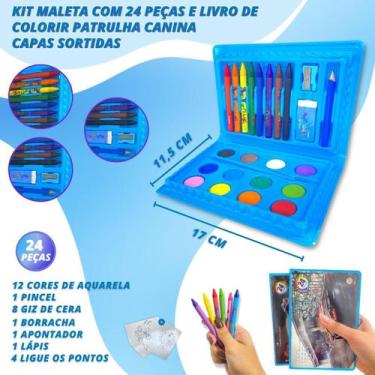 Imagem de Kit 2 Maletas De Pintura Infantil Estojo Escolar 24 Peças - Europio