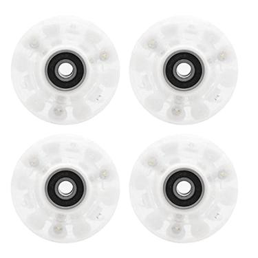 Imagem de Newmind 4 peças rodas de skate quadriciclo iluminadas 58 mm x 32 mm, rodas de skate quadriciclo com rolamentos instalados - colorido