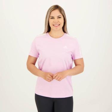Imagem de Camiseta Adidas 3-Stripes Feminina Lilás