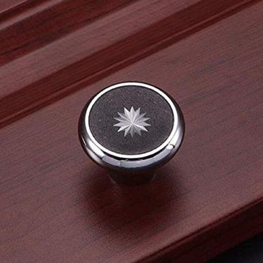 Imagem de Maçaneta de metal decoração de casa moda durável puxador de porta retro clássico puxador de guarda-roupa de metal pacote com 10 puxadores de gaveta de furo único traz vida a móveis antigos (branco 30