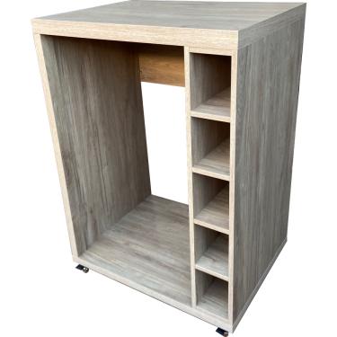 Imagem de Bancada Bar  com rodízios para embutir cervejeira frigobar ou adega