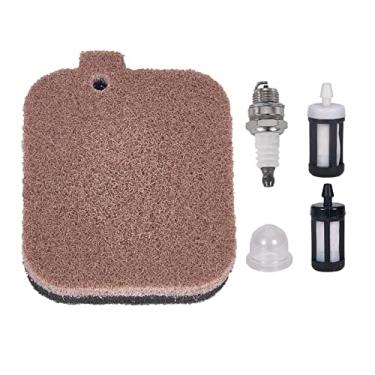 Imagem de Mikatesi Kit de ajuste de filtro de ar BG55 compatível com Stihl BG46 BG45 BG55 BG65 BG85 BR45C SH55 SH85 Soprador de folhas substitui peças 4229 120 1800 - com kit de realimentação de filtro de combustível para vela de ignição