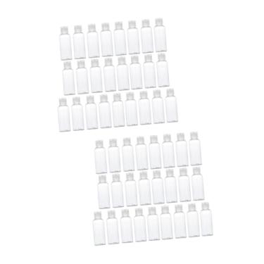 Imagem de minkissy 50 Unidades frasco de loção maquiagem recarregável frascos de maquiagem flip cap recipiente de loção tipo concha garrafa de sub-pacote polivalente engarrafado viagem