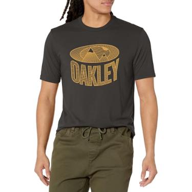Imagem de Oakley Camiseta masculina com linhas de inverno, Blackout, XP