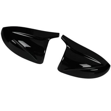 Imagem de KACEPAR Capas para espelhos de porta tampas de espelho retrovisor de carro, capa de espelho retrovisor com orifício de assistência de faixa ABS tampa lateral do carro, 2014-2020 compatível com Audi A3