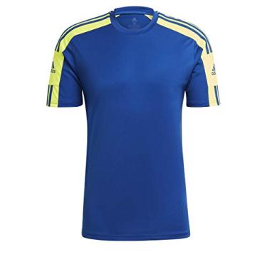 Imagem de Camiseta Adidas Squad 21 Jsy Ss Azul Royal e Limão-m
