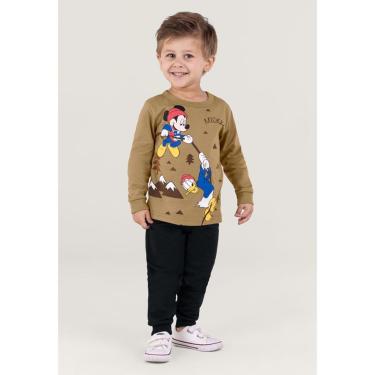 Imagem de Infantil - Camiseta Mickey Mouse Em Malha Menino Marrom Incolor  menino