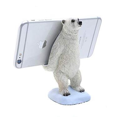 Imagem de Lifekisser Suporte de telefone em forma de urso polar para mesa, suporte de smartphone de animais fofos para iPhone 12 Xs Max XR 8 Plus 7 6S X 5 Samsung Galaxy S10 S9 S8 S7 Suporte para celular