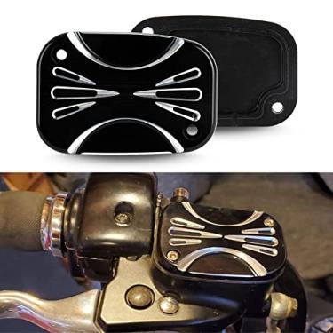 Imagem de Tampas do cilindro mestre da embreagem, tampa do reservatório de fluido do cilindro mestre do freio dianteiro psler para turismo, Road King, Electra Glide, Street Glide e Road Glide