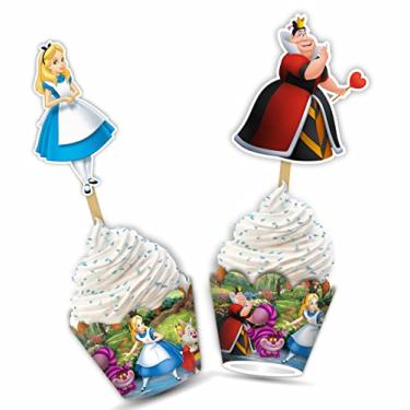 Imagem de Seyal® Embalagem de cupcake Alice in Wondrland