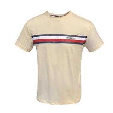 Imagem de Camiseta Tommy Hilfiger Rwb Monotype Chest Stripe Bege Claro-Masculino