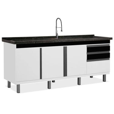 Imagem de Gabinete de Cozinha Vitória para Pia de 1,94 m