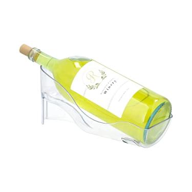 Imagem de Fridge Wine Saver – Suporte de garrafa de vinho para geladeira. Armazenamento de vinho elegante, organizador para garrafas abertas na geladeira ou mesa. Rack de vinho para tamanho padrão e garrafas de