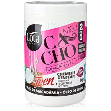 Imagem de Creme para Pentear Cacho Pft Teen Macad+Coco 1Kg, Gota Dourada