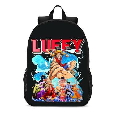 Imagem de Mochila Escolar Infanto Juvenil Anime One Piece Prata Do Chapéu de Palha Novidades 0269-Unissex