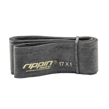 Imagem de Rippin Moto Tiras de aro de motocicleta, borracha durável, proteção de tubo, orifício de haste de válvula, substituição para tiras desgastadas (roda de 43 cm x 2,5 cm)