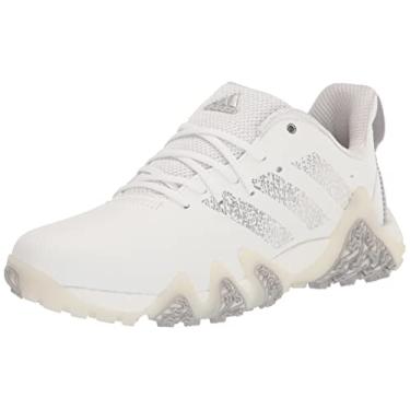 Imagem de adidas Codechaos 22 Tênis de golfe masculino Spikeless, Calçado branco/prata metálico/cinza dois, 45