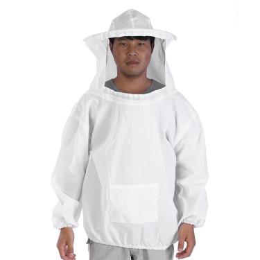 Imagem de Jaqueta de Apicultura, Traje de Apicultor Branco para Homens e Mulheres Com Véu de Proteção, Traje de Proteção de Abelha à Prova de Picadas, Traje de Apicultura, Roupa de