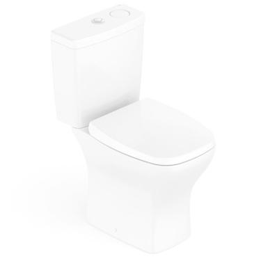 Imagem de Kit 2 Vaso Sanitários Rimless com Caixa Acoplada Smart Clean® Harpic e Assento Soft Close Vip Celite Branco