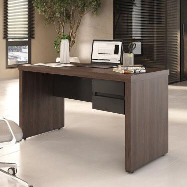 Imagem de Kit 2 Peças com Mesa Operacional Elegante 1400 e Gaveteiro Suspenso Organizador Charuto/Preto