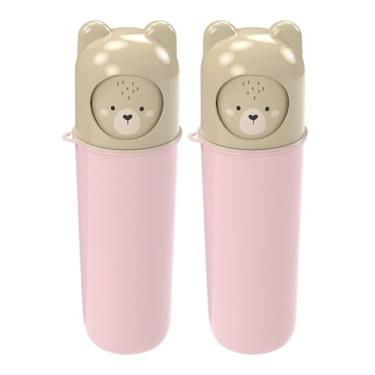 Imagem de 2 Porta Escova Dental Case Infantil Crianças Viagem Escola (Ursa)