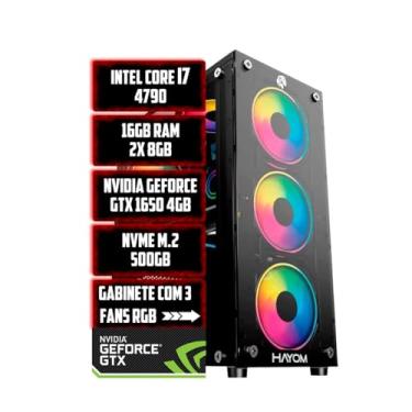 Imagem de PC Gamer Intel Core i7 4790, 16GB RAM, NVME M.2 500GB, NVIDIA GeForce GTX 1650 4GB, Gabinete com 3 Fans RGB