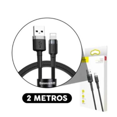 Imagem de Cabo iPhone 2m Lightning  Reforçado  Para Dados - A.R Variedades MT