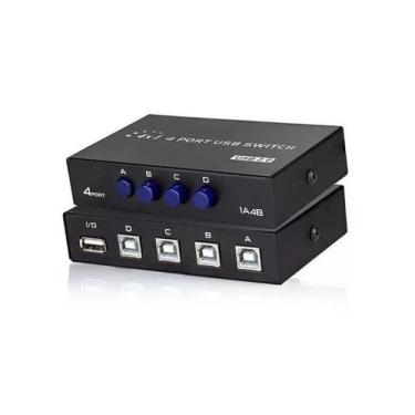 Imagem de Switch Hub Switcher Abs 4 Portas Usb 2.0 Tipo-b Impressora - S/M