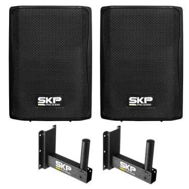 Imagem de Sistema de Som Ativo e Passivo Amplificado SK 208PX SKP, Preto