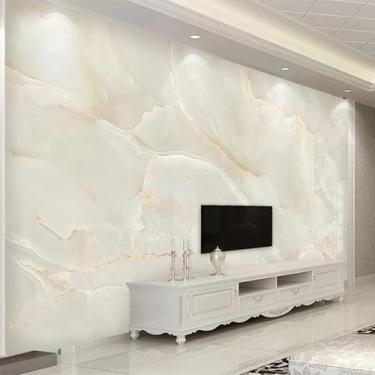 Imagem de Papel De Parede Mármore Bege Alto Brilho Lavável Cozinha 10m - Banner 
