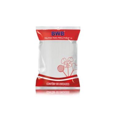 Imagem de Palitos Para Pirulito BWB Médio Branco N 14 Cm C/ 100 Un. Bwb - TAMARO